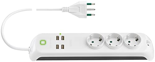 Vimar 00447.CC.B Multiprise Wi-Fi 3 Schuko + USB blanc