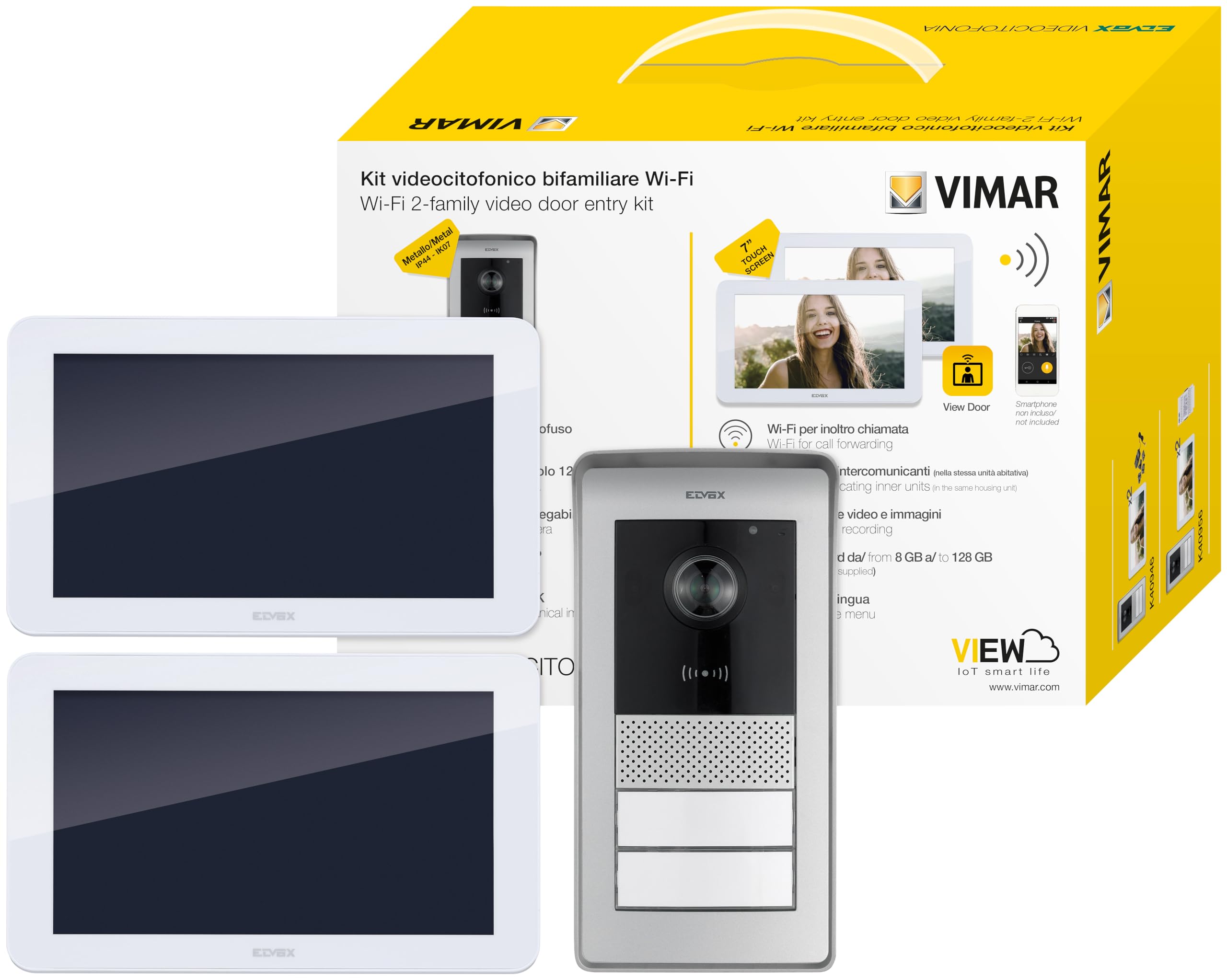 Vimar Composants de base kit portier-vidéo K42946 WiFi 7" 2 logt