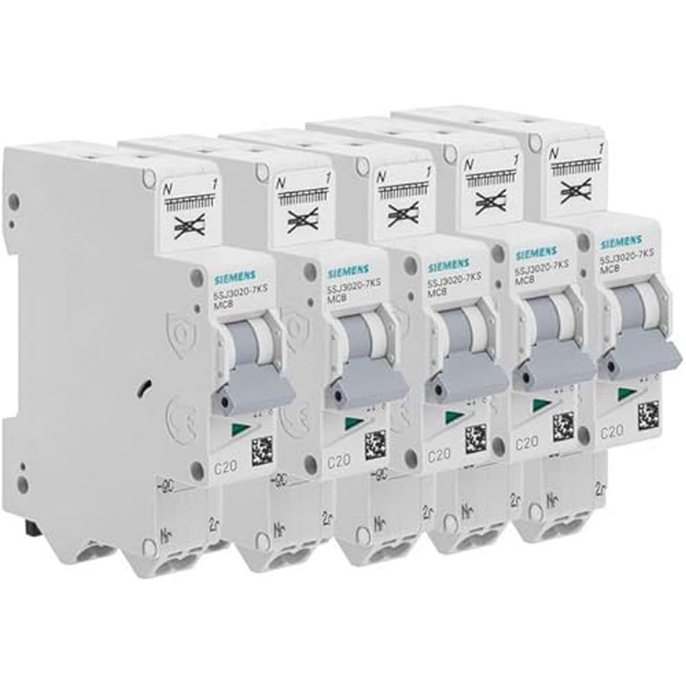 Siemens Sentron disjoncteur Ph+N 20A lot de 5 courbe C
