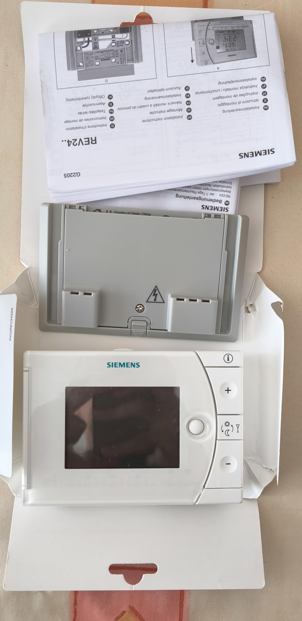 Siemens Residential Controls REV24-XA thermostat sans fil programmable PID