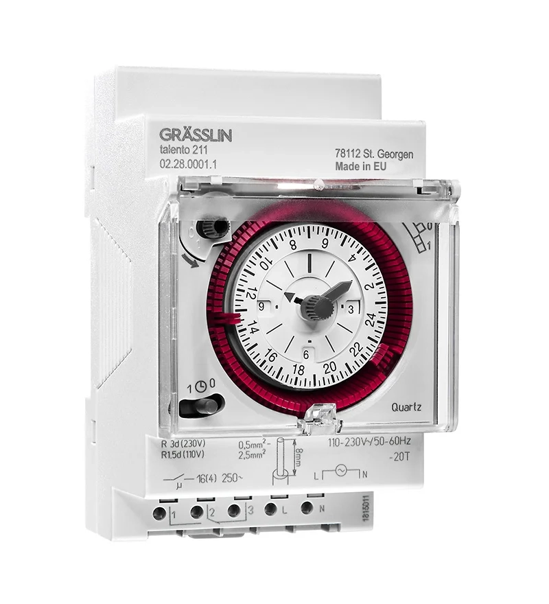 Grasslin talento 211 horloge programmable hebdomadaire rail DIN