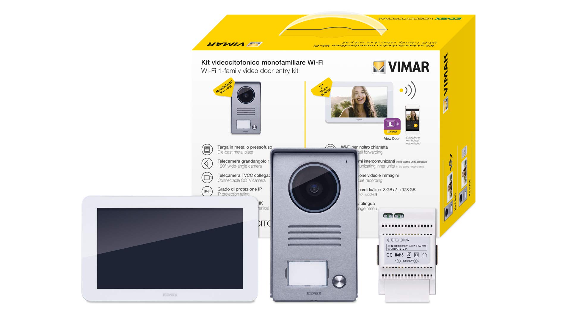 Vimar K40955 Kit portier vidéo Wi-Fi 7 pouces 1 famille