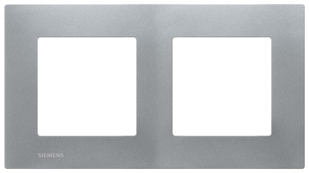 Siemens Delta Viva plaque double silver