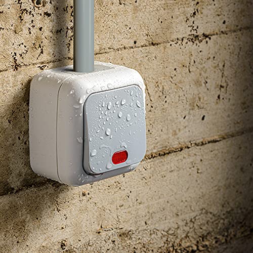 Siemens IP54 interrupteur étanche va-et-vient à voyant gris