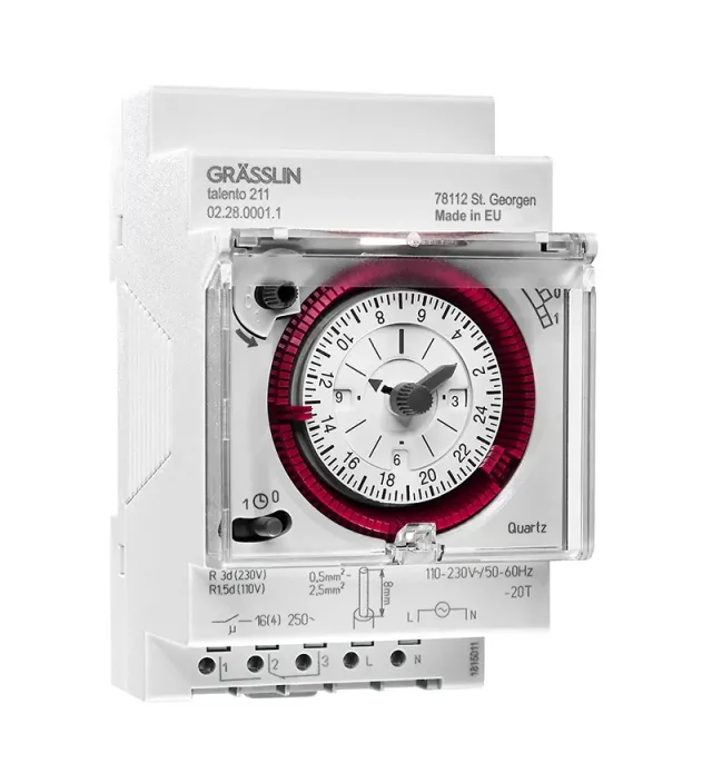 Grasslin talento 211 horloge programmable hebdomadaire rail DIN