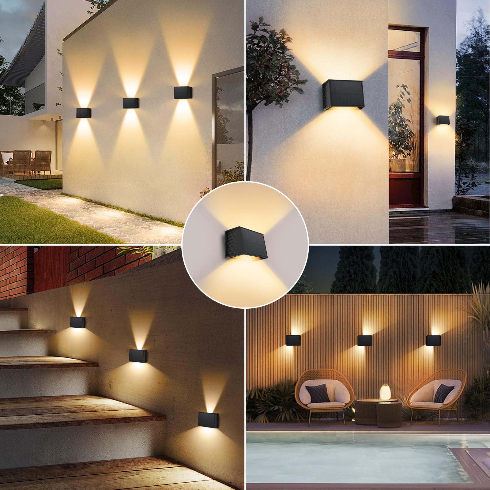 T-Sun Applique Solaire Murale 3000K Lot 2 Sans Détecteur