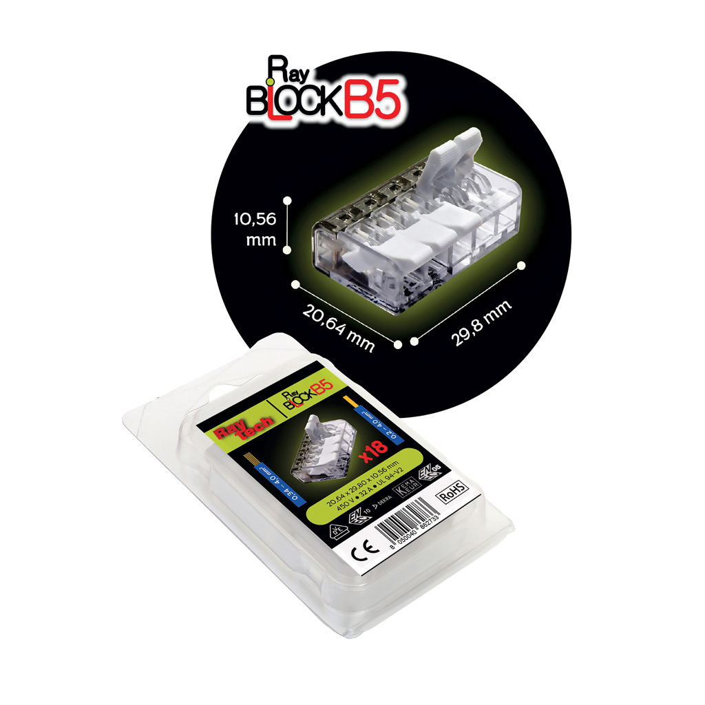 Raytech RayBlock B Connecteur à levier rapide sans outil