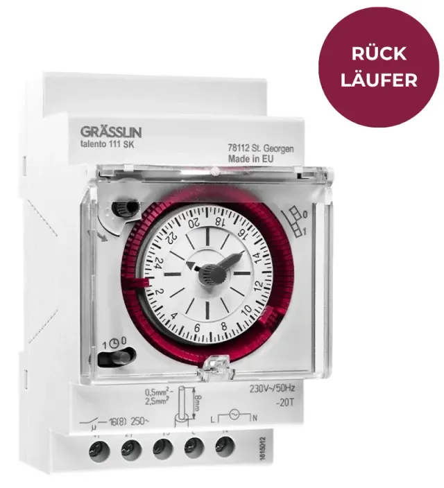 Grasslin Talento 111 SK interrupteur horaire 230V rail DIN