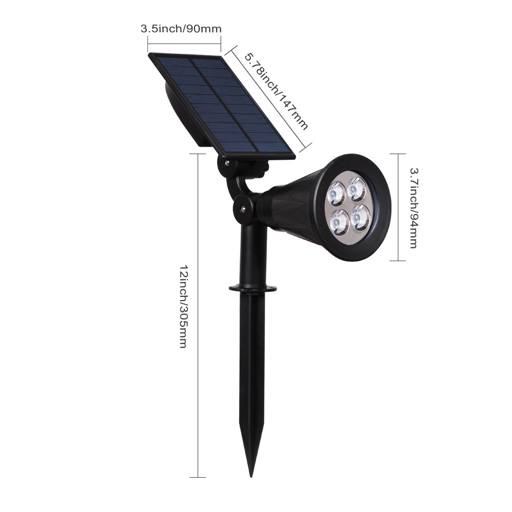 T-Sun Spot Lights spot solaire vert 4 pièces IP65