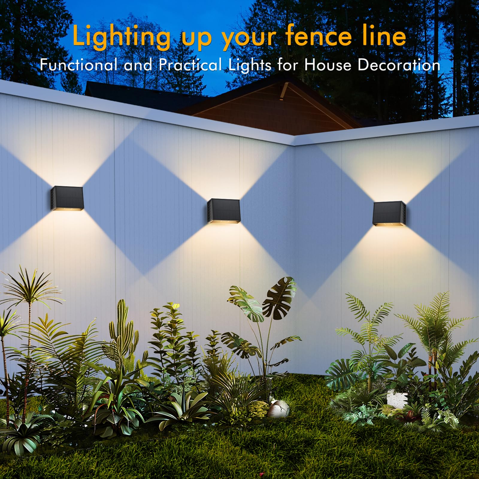 T-Sun Wall Lights Applique Solaire Lot 4 IP65 3000K