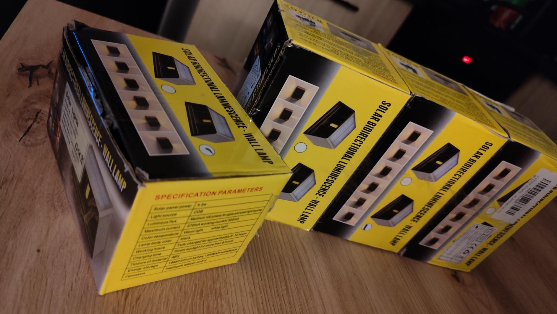 T-Sun Wall Lights Applique Solaire Lot 4 IP65 3000K
