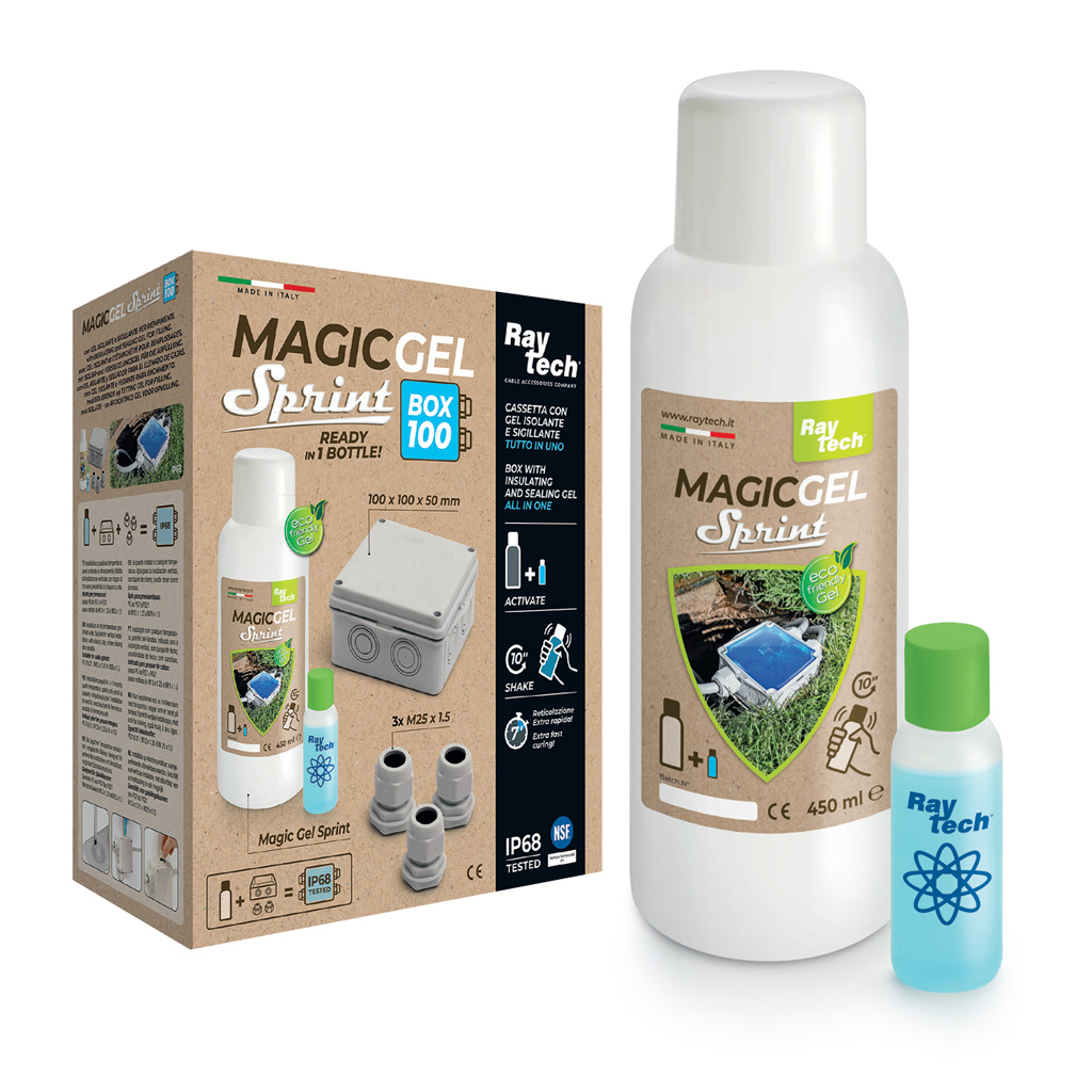 Raytech Magic Gel Sprint BOX 100 kit gel IP68 100x100