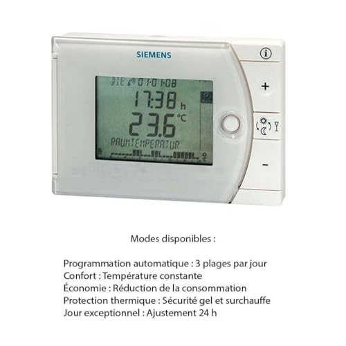 Siemens Residential Controls REV24-XA thermostat sans fil programmable PID