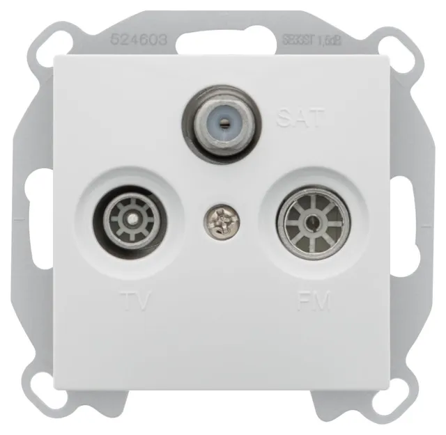 Siemens Delta Viva prise TV/FM/SAT blanc murale