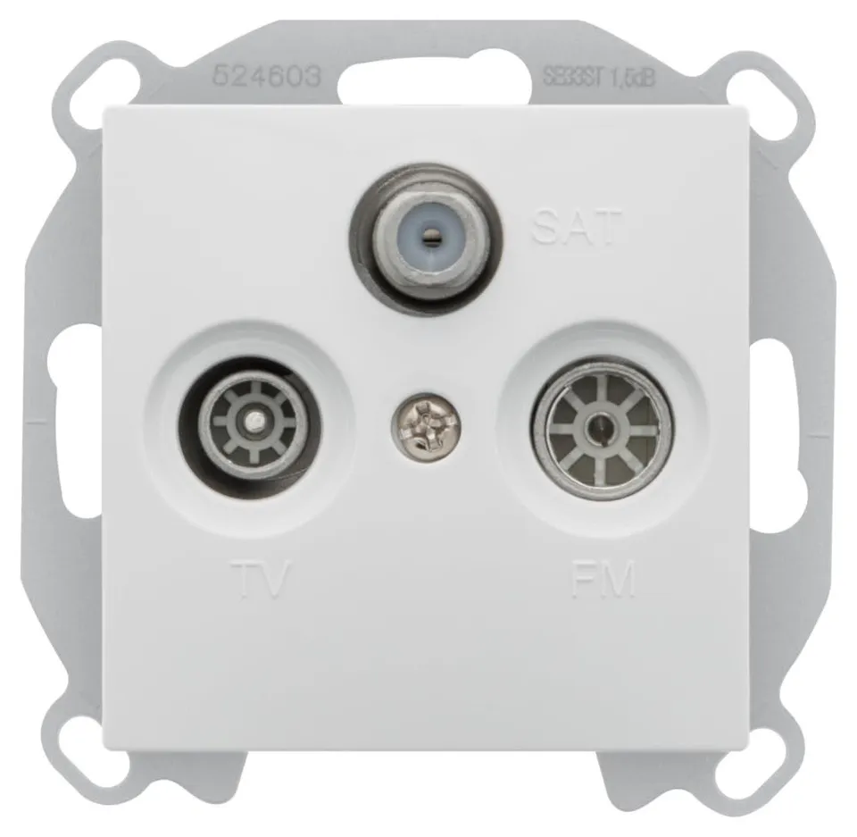 Siemens Delta Viva prise TV/FM/SAT blanc murale