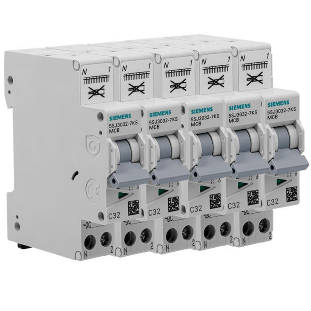 Siemens Sentron disjoncteur Ph+N 32A lot de 5 courbe C