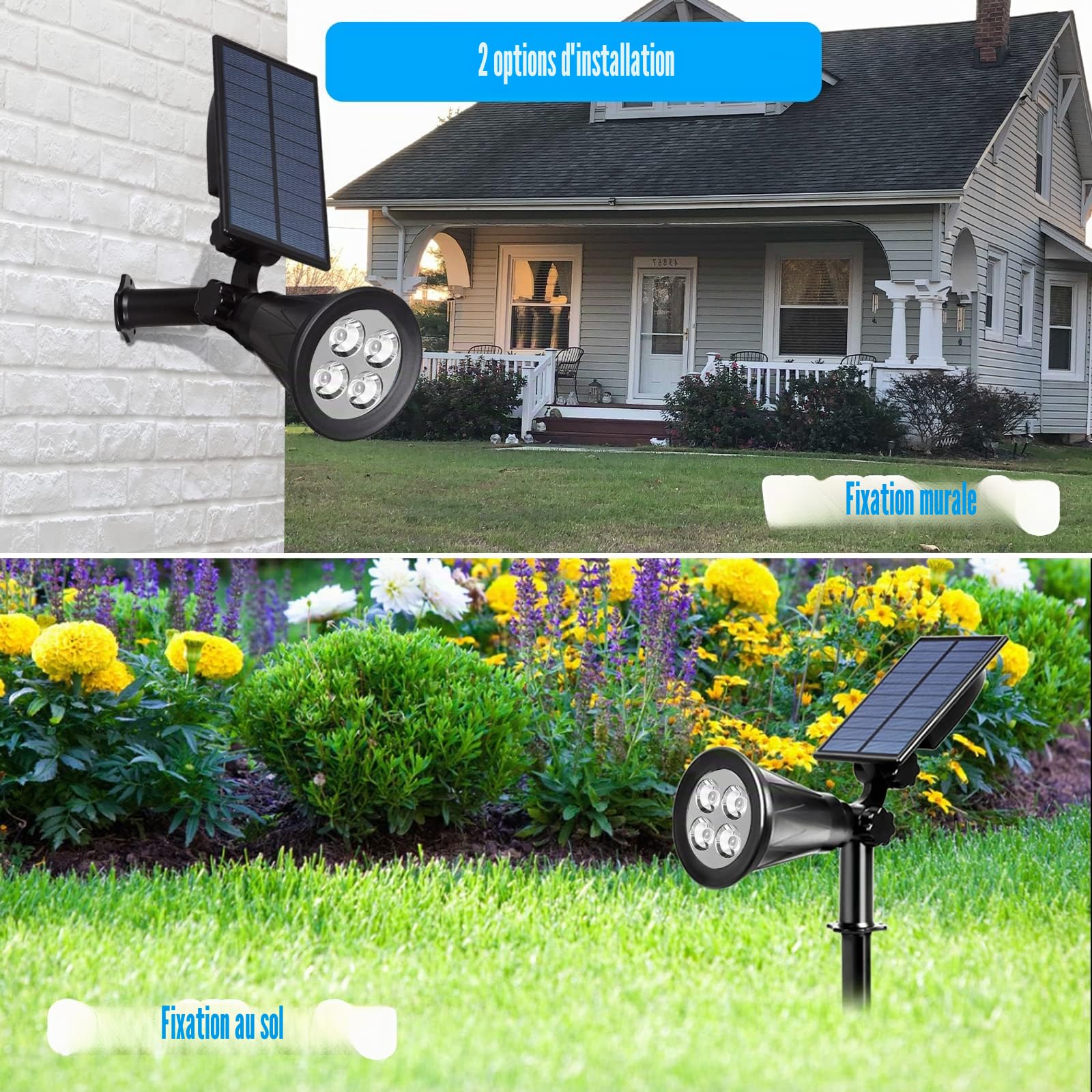 T-Sun Spot Lights spot solaire extérieur blanc froid lot de 1