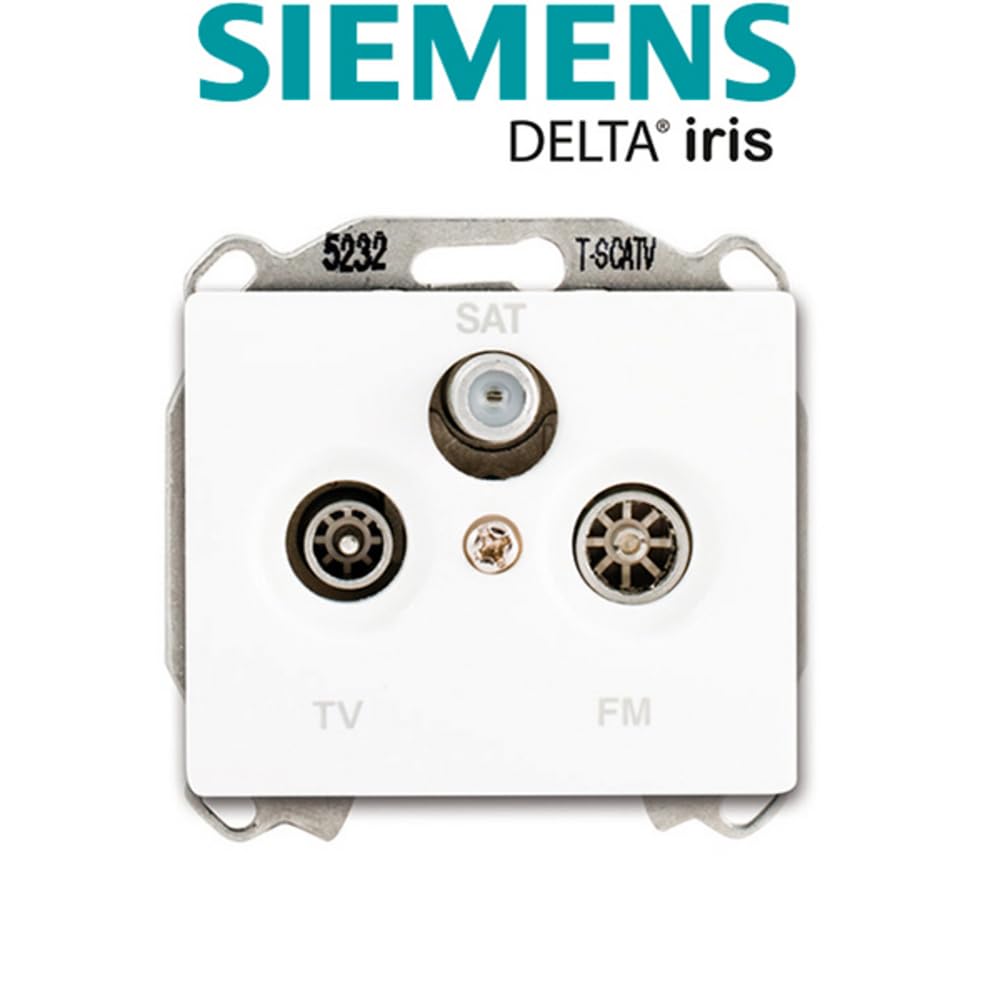 Siemens Delta Iris prise TV-FM-SAT blanc
