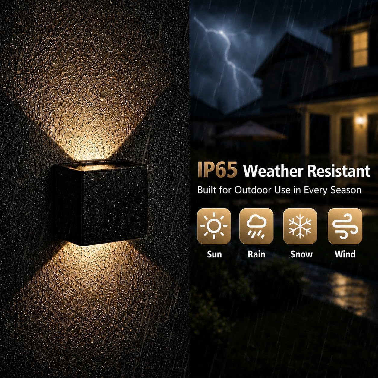 T-Sun Wall Lights Applique Solaire Lot 4 IP65 3000K