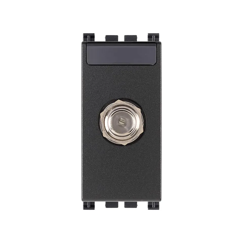 Vimar Arké 19318 prise coaxiale type F gris 1 module