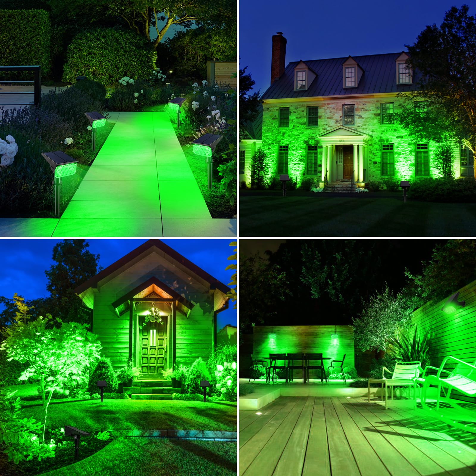 T-Sun Spot Lights 4 spots solaires verts IP65 lot 4