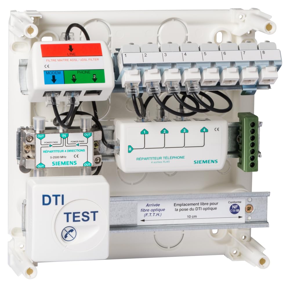 Siemens Coffrets communication grade 1 coffret 8xRJ45