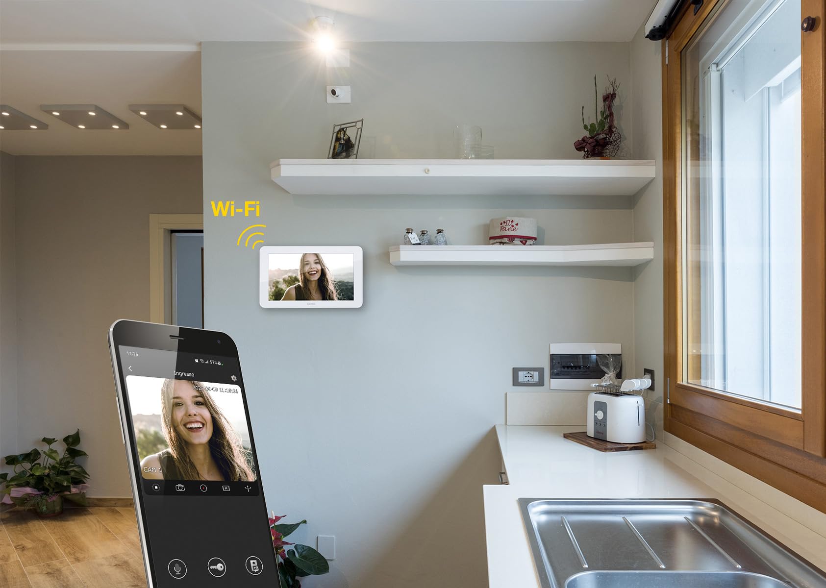 Vimar K42955 kit portier-vidéo WiFi 7" tactile 1 famille