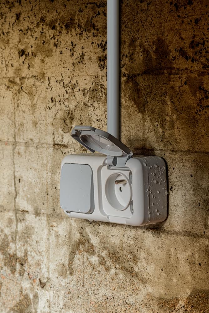 Siemens étanche VV + prise 2P+T gris IP54 auto