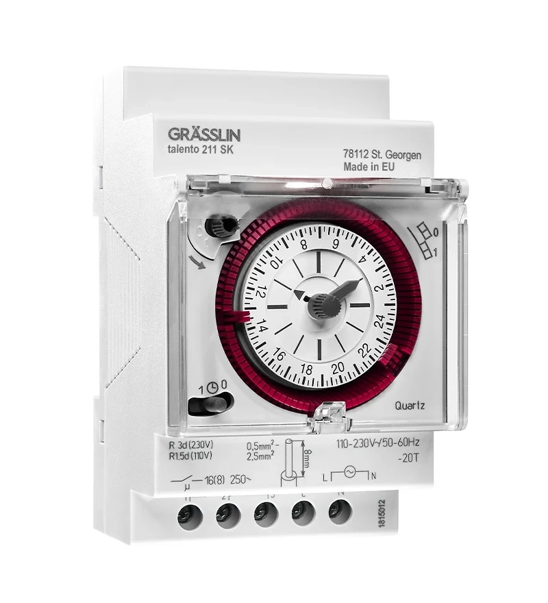 Grasslin talento 211 SK horloge programmable 2 canaux rail DIN
