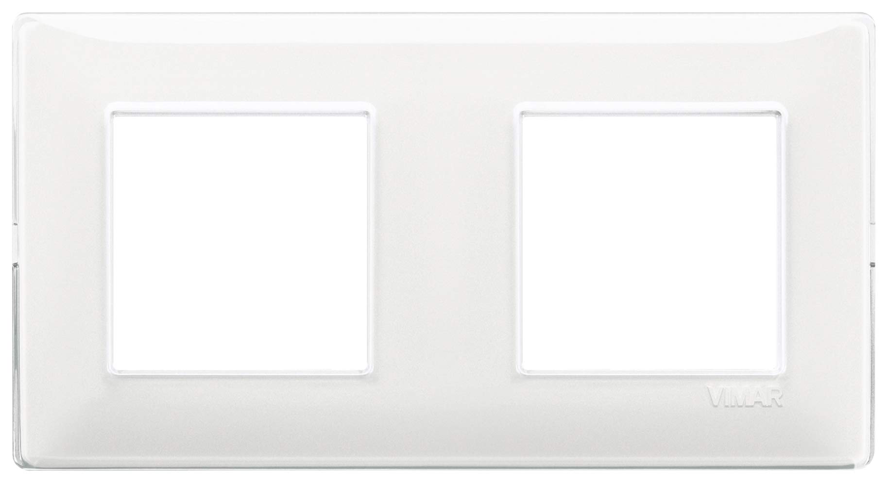 Vimar Plana plaque 2 modules blanc 14642.01 technopolymère