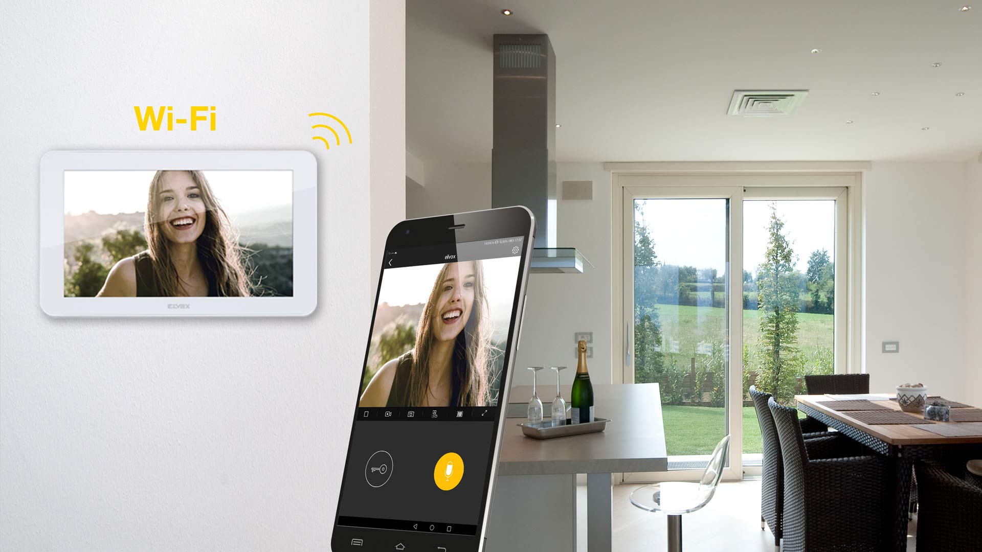 Vimar K40946 kit portier vidéo 2 familles WiFi 7 pouces tactile