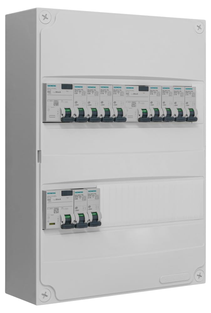 Siemens Tableau 2 rangées pré-équipé 3ID 10 disjoncteurs