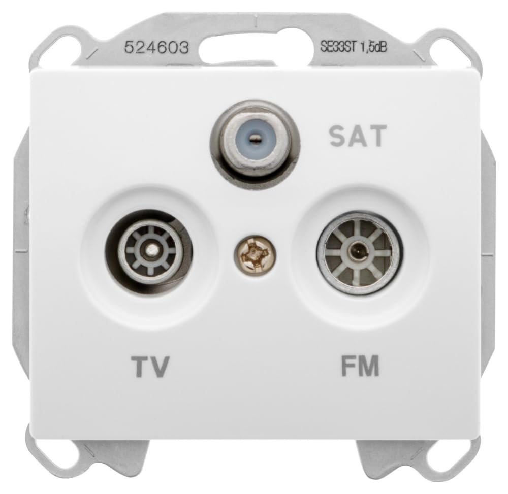 Siemens Delta Iris prise TV-FM-SAT blanc