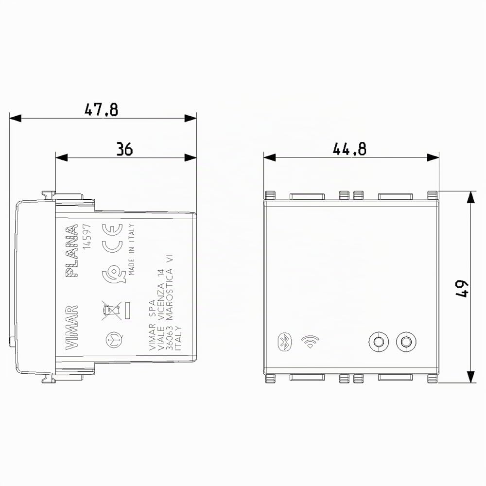 Vimar Plana 14597 passerelle VIEW Wireless Bluetooth WiFi 2 modules