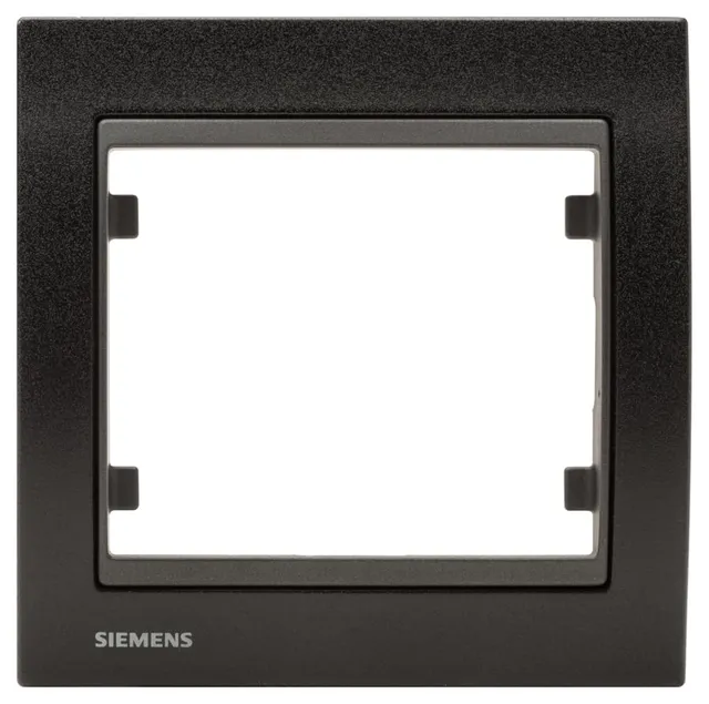 Siemens Delta Iris plaque simple métal noir