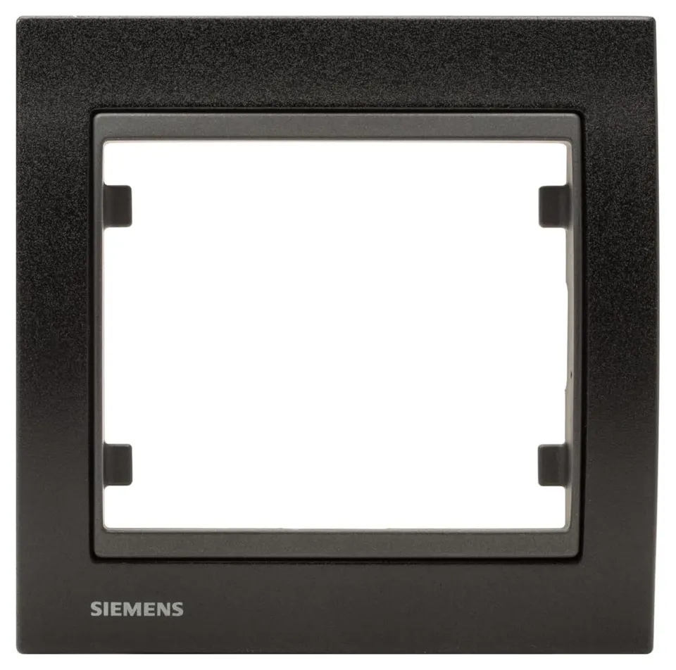 Siemens Delta Iris plaque simple métal noir