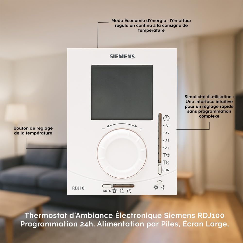 Siemens RDJ100 thermostat électronique 24h piles