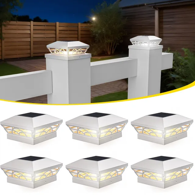 T-Sun 6P-409 lampe solaire murale blanc froid 6000K lot de 6