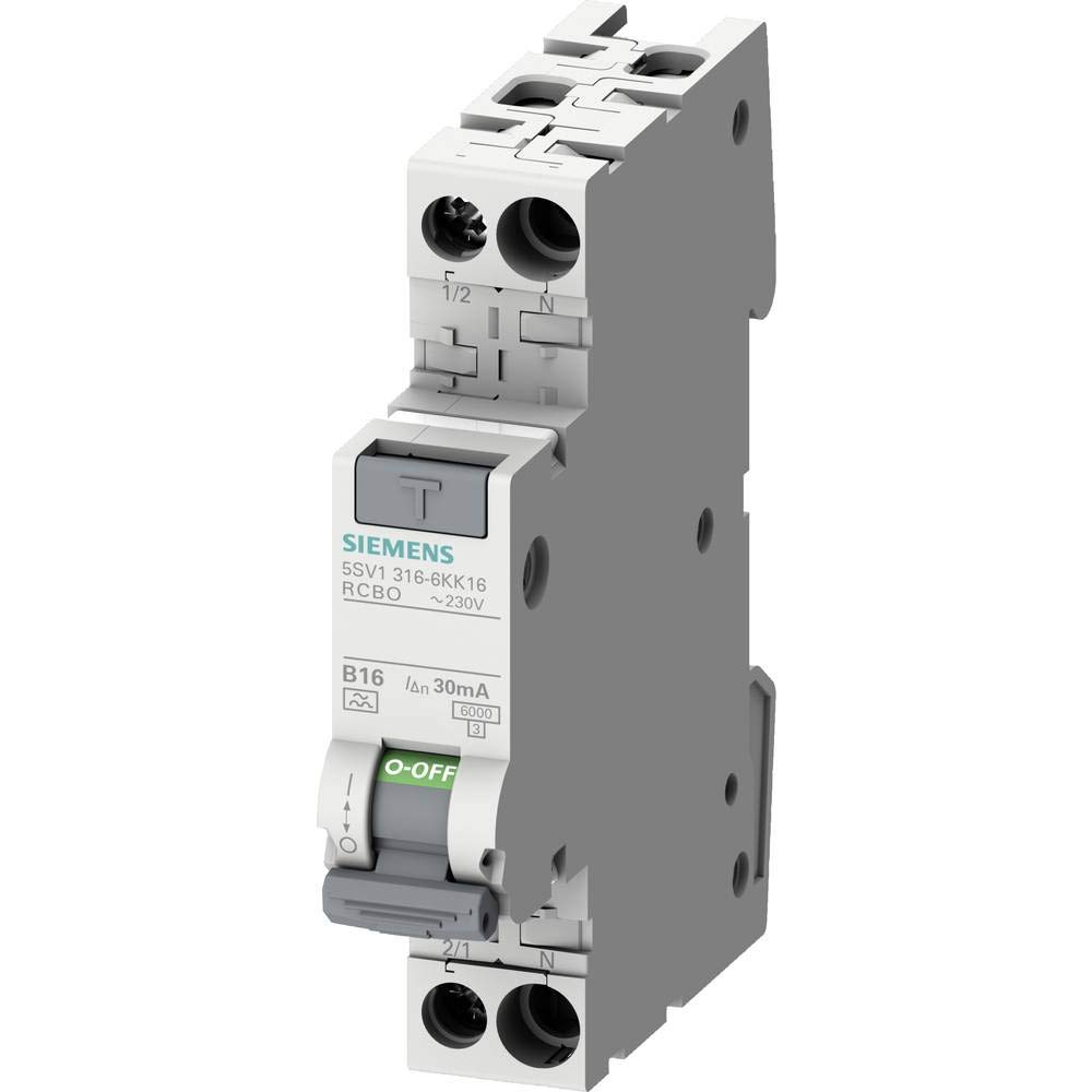 Siemens SENTRON 5SV13166KK16 RCBO B16 30mA 1TE