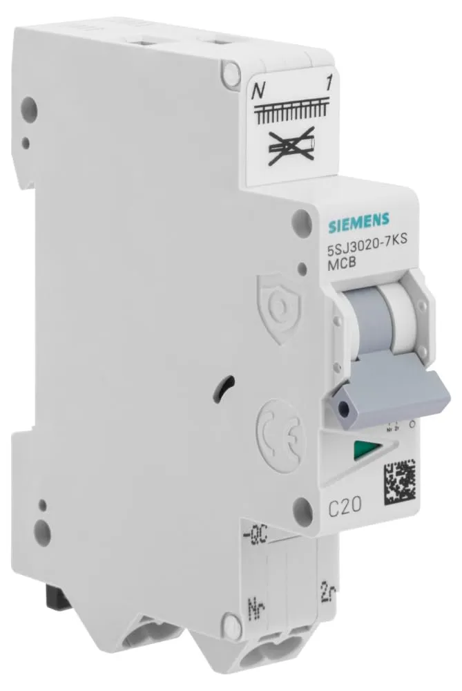Siemens Sentron Disjoncteur Auto P+N 20A Courbe C