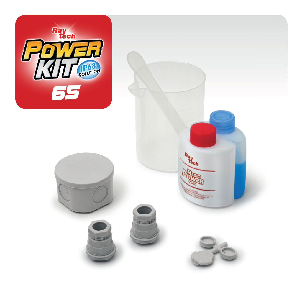 Raytech Power Kit IP68 boîtier gel réutilisable plafond