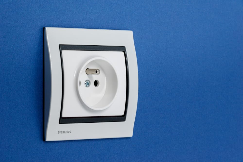 Siemens Delta Iris plaque simple métal perle blanc