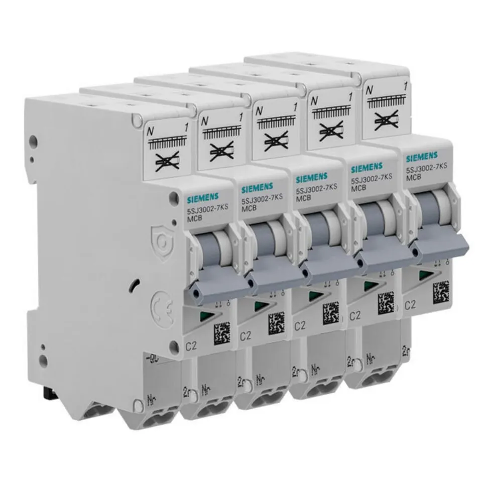 Siemens Sentron disjoncteur Ph+N 2A lot de 5 courbe C