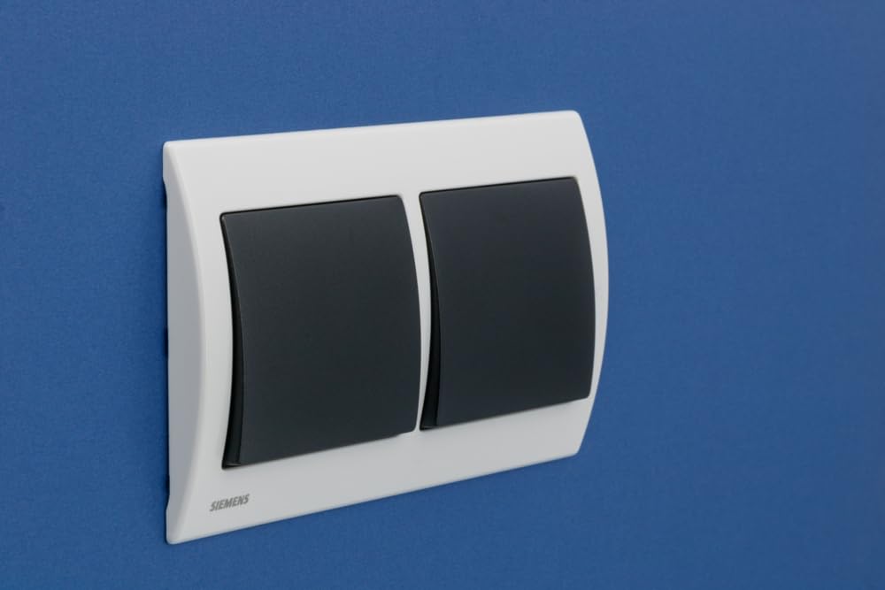 Siemens Delta Iris plaque double horizontale blanc