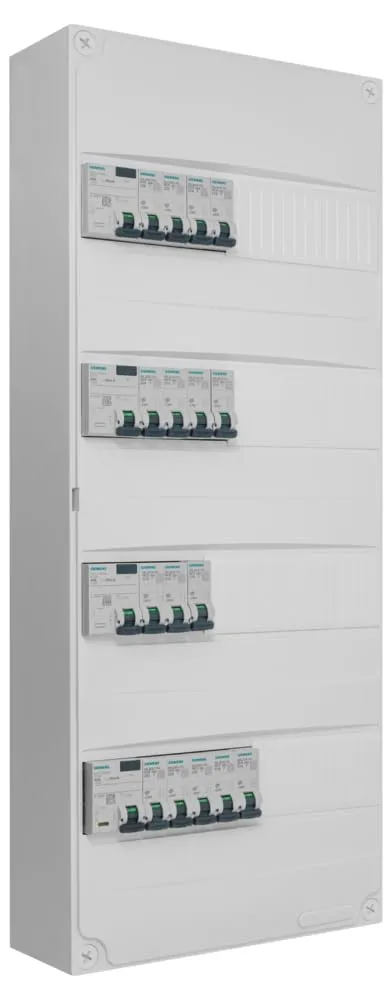 Siemens tableau 4 rangées pré-équipé 63A différentiel