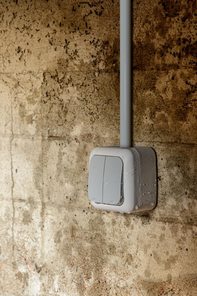 Siemens Étanche Interrupteur Double Va-et-Vient Gris IP54