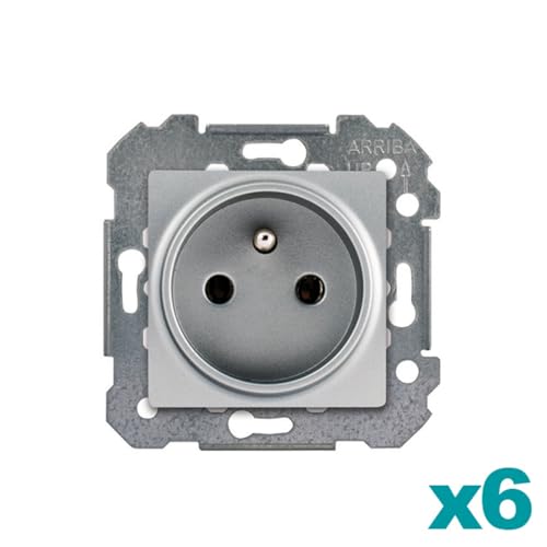 Siemens Delta Viva prise 2P+T silver lot de 6