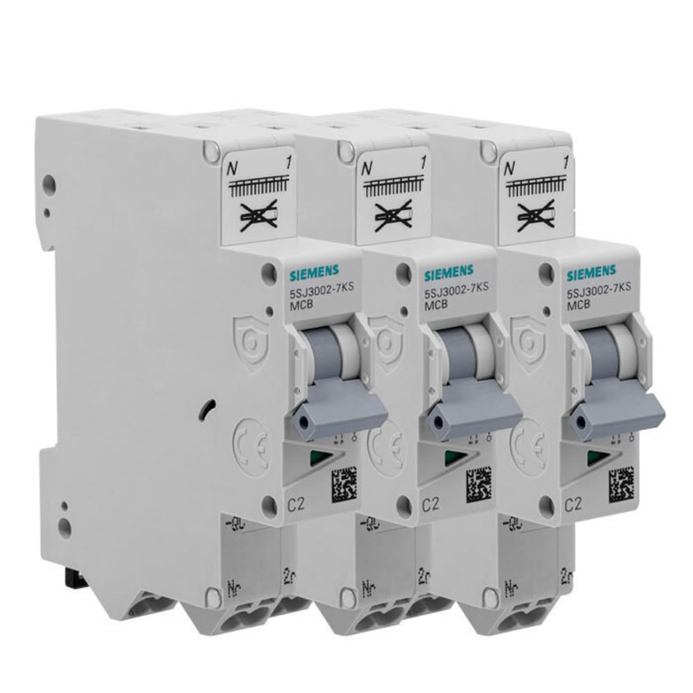 Siemens Sentron lot 3 disjoncteurs 10A courbe C Ph+N