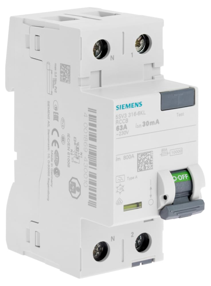 Siemens Sentron interrupteur différentiel 30mA 63A Type A