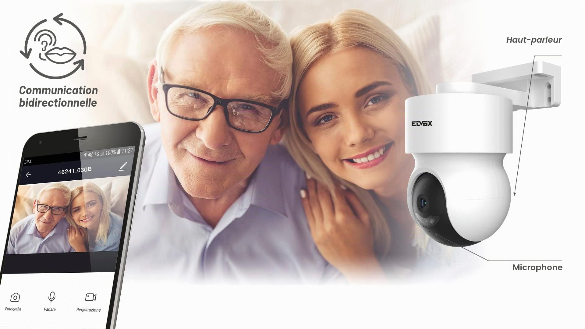 Vimar Composants 46241.030B caméra IP WiFi extérieure Full HD 2 Mpx